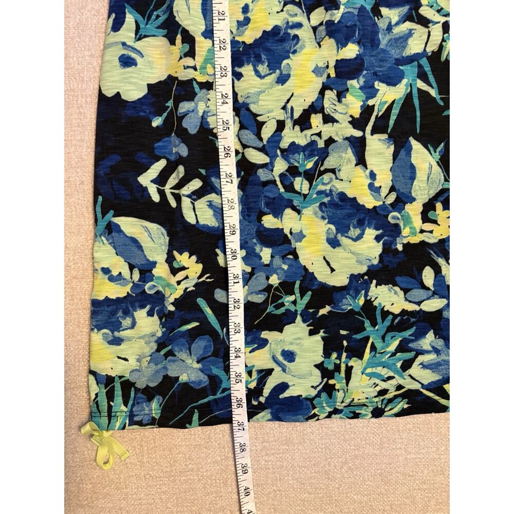 Title Nine Reversible Dress 2 In 1 Navy Blue & Floral Medium Rouched Sides New - Picture 13 of 13